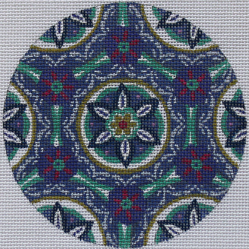 Medallion Blue Round by Steve Haskamp PLD Needlepoint Designs
