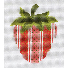 Load image into Gallery viewer, Strawberries: White flowers on Blue-- AC 195
