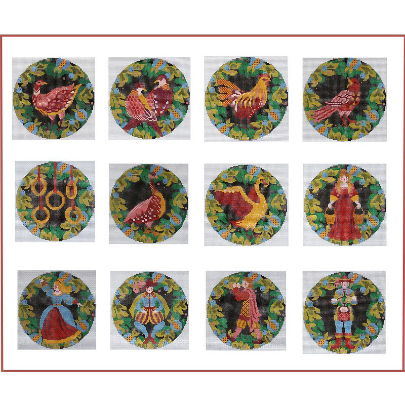 12 Days of Christmas by Abigail Cecile: Set – PLD Needlepoint Designs