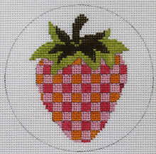 Load image into Gallery viewer, Strawberries: White flowers on Blue-- AC 195
