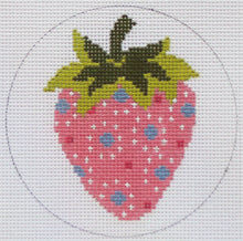 Load image into Gallery viewer, Strawberries: White flowers on Blue-- AC 195
