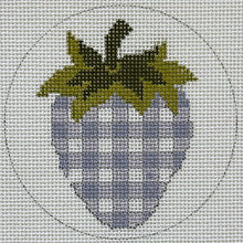 Load image into Gallery viewer, Strawberries: White flowers on Blue-- AC 195
