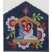 Load image into Gallery viewer, Creche ornament in lavender -AC 192
