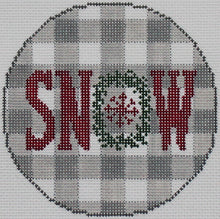 Load image into Gallery viewer, Gingham ornament - SNOW
