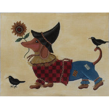 Load image into Gallery viewer, Ornament Dachshund Scarecrow
