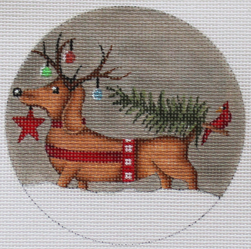 Ornament Dachshund Reindeer