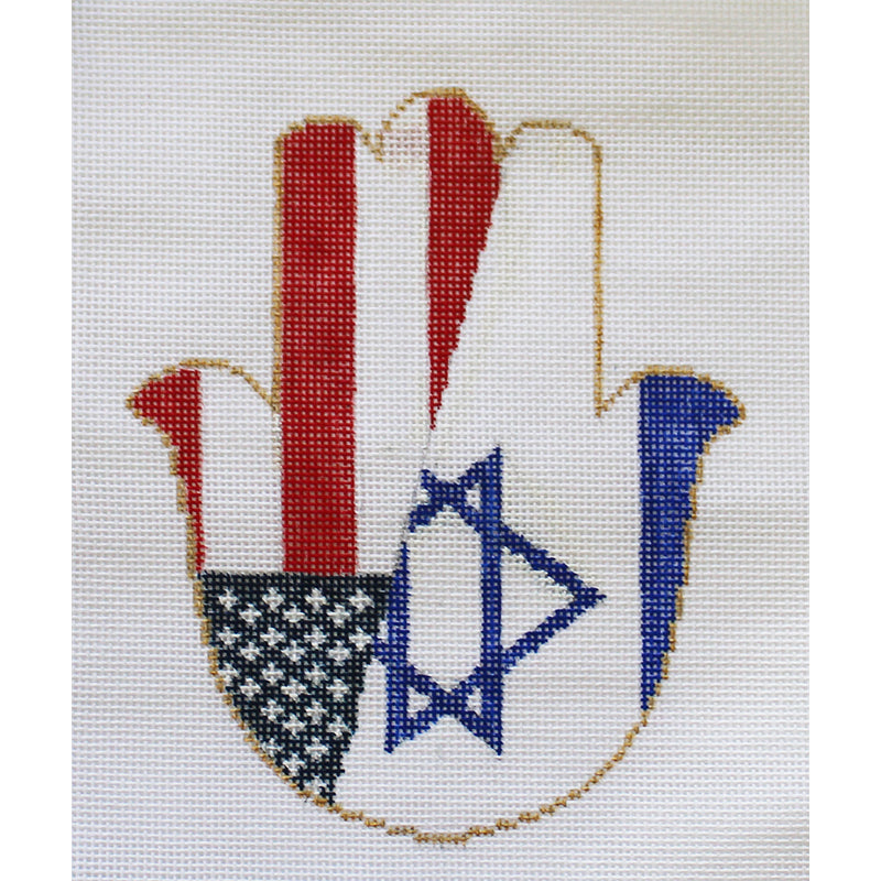 Hamsa: American & Israeli Flags
