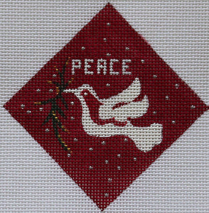Peace Dove on red