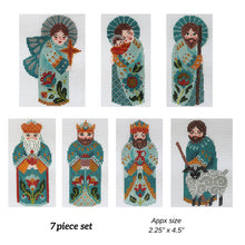 Load image into Gallery viewer, The Nativity Series in Teal: 7 Piece set
