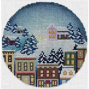 House in Winter Ornament