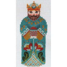 Load image into Gallery viewer, The Nativity Series in Teal: King w/Gold
