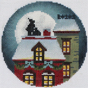 Christmas Eve Town Ornament 3- Down the Chimney