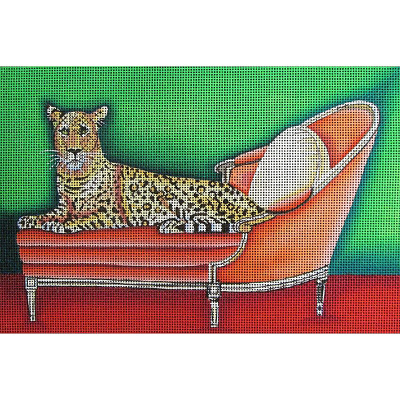 Big Cat On A Pink Couch