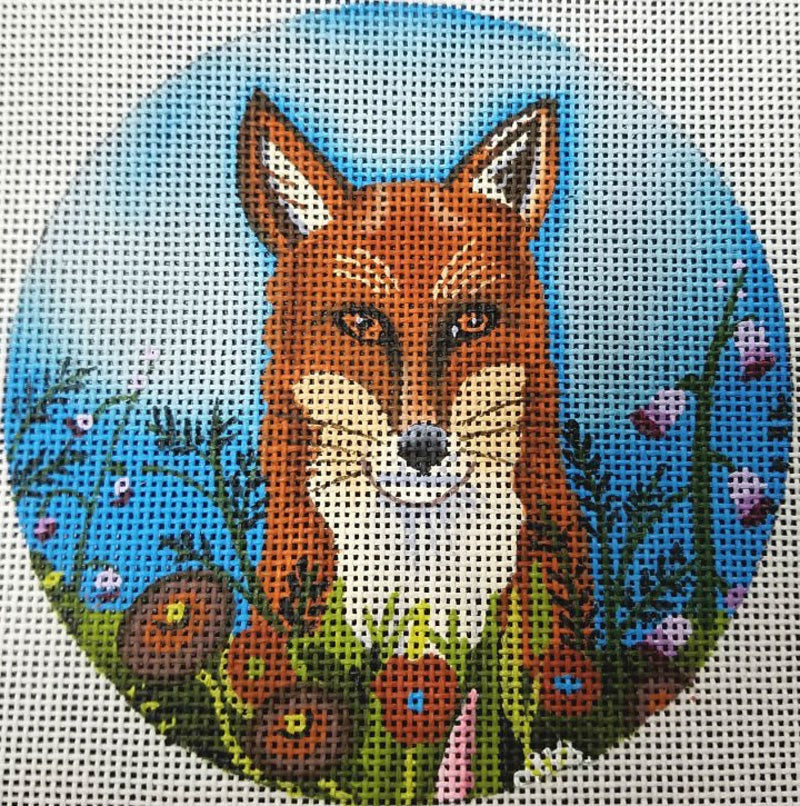 Fox In The Flowers --CN 1512 – PLD Needlepoint Designs