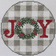 Load image into Gallery viewer, Gingham ornament - JOY
