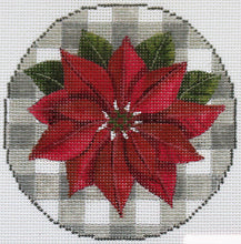Load image into Gallery viewer, Gingham ornament - Poinsettia
