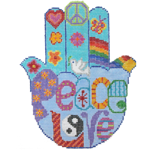Hamsa:  Peace & Love Rainbow