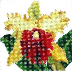 Orchid in Golds - Easy stitch