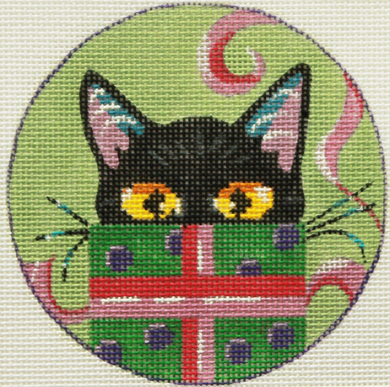 Ornaments For Pets:   Kitten With Green Box