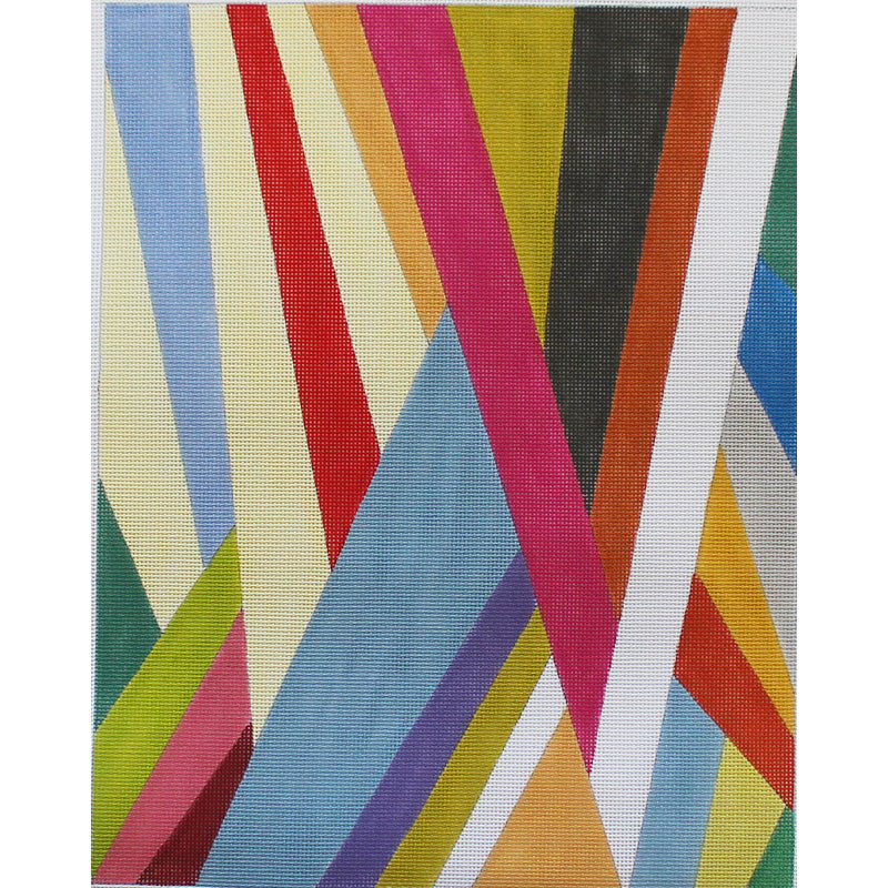 Contemporary Art: Diagonal Abstract -MM 1909- – PLD Needlepoint Designs