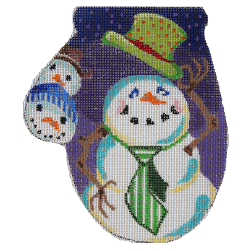 Snowman With Top Hat Large Mitt